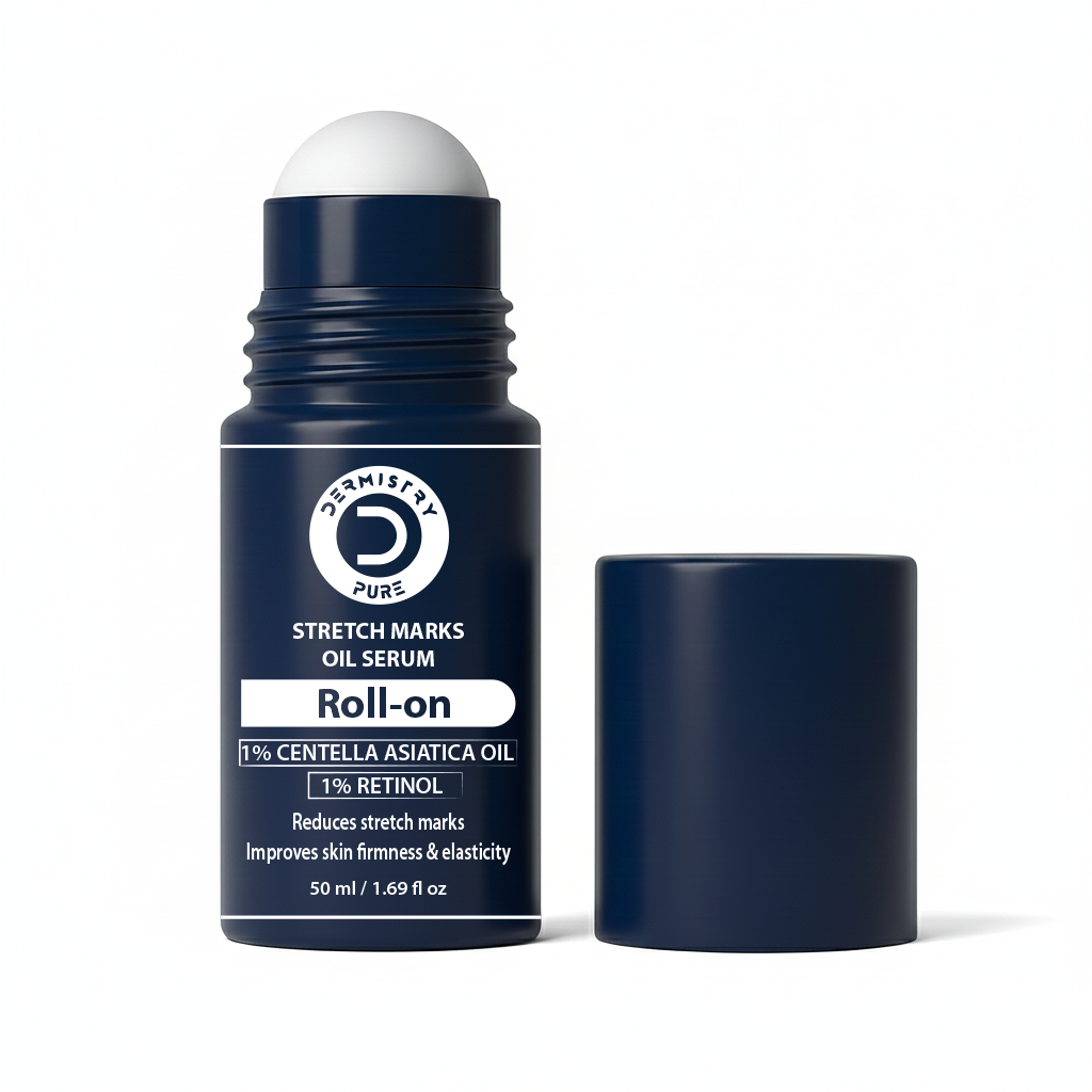 Stretch mark roll on skin elasticity