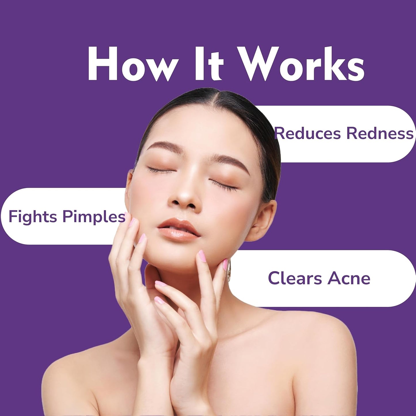 Acne fighting face wash foam