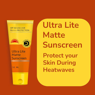 Matte finish sunscreen SPF 50 tube