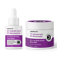 Dermistry 2% Salicylic Acid 5% Niacinamide Zinc Spots Corrector Serum & Oil Free Water Based Day Night Face Moisturizer