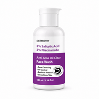Dermistry 2% Salicylic Acid Open Pores Cleanser Excess Oil Remover Face Wash & Oil Free Water Based Day Night Moisturizer Gel