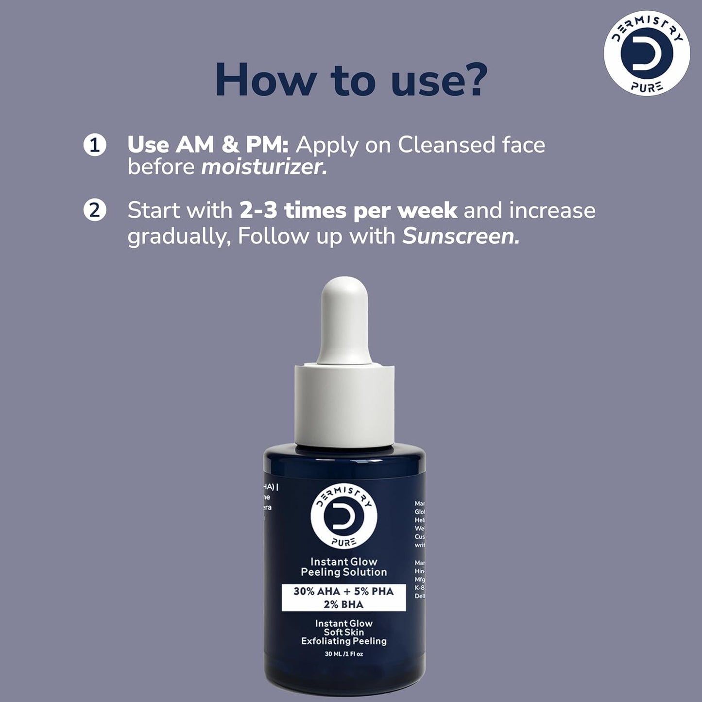 AHA BHA face peel serum