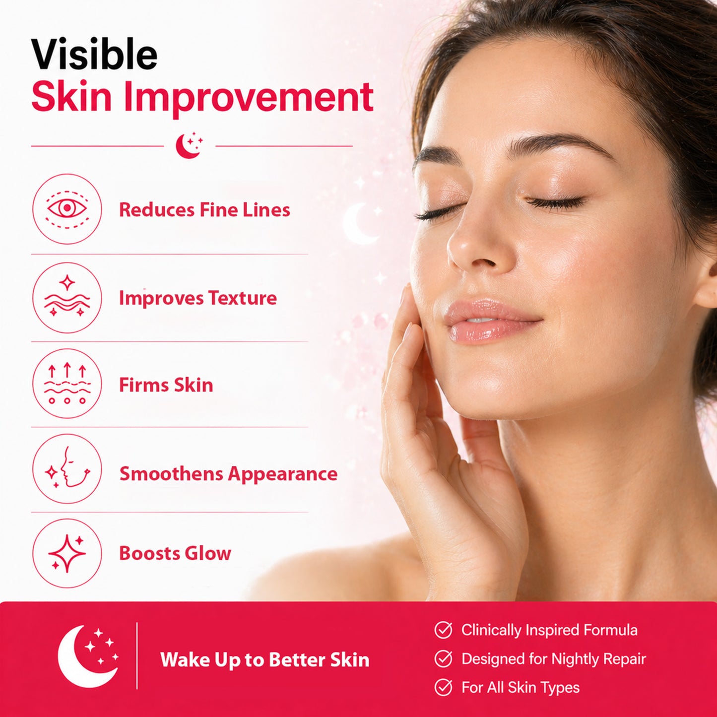 Dermistry Instant Skin Lifting Firming Tightening Retinol Collagen Boost Day Night Anti Aging Face Pack Mask & Night Cream