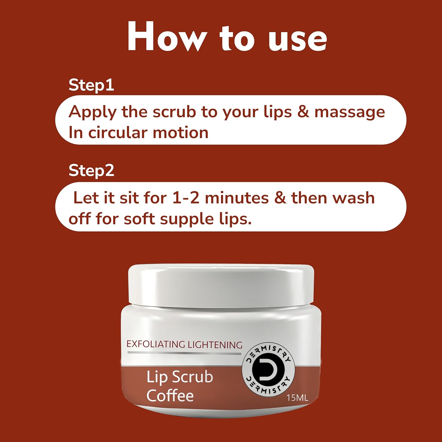 Coffee based lip polishing scrub