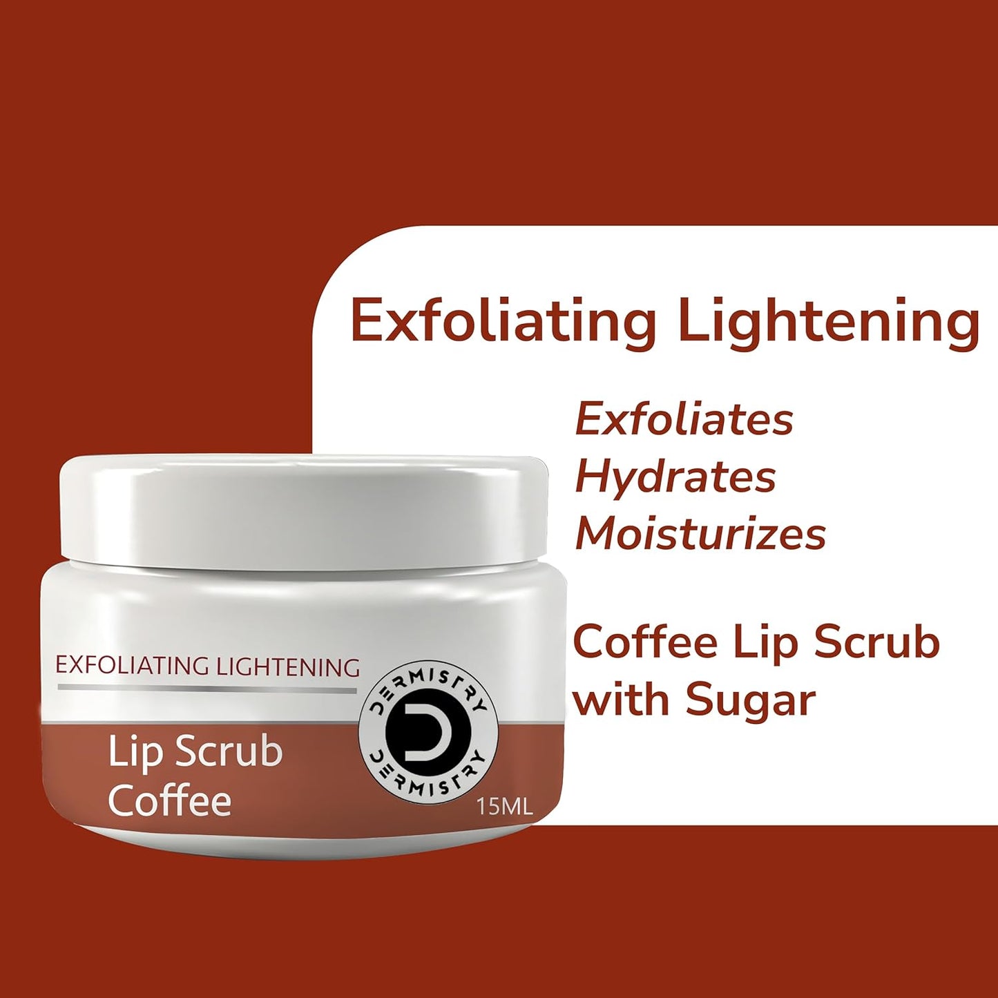 Coffee exfoliating lip scrub jar
