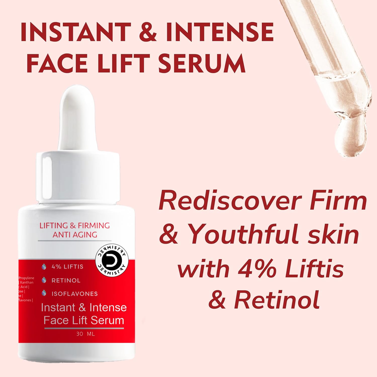 Face lift serum bottle