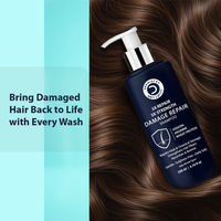 Hair damage repair shampoo bottle