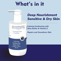 Hydrating body lotion bottle