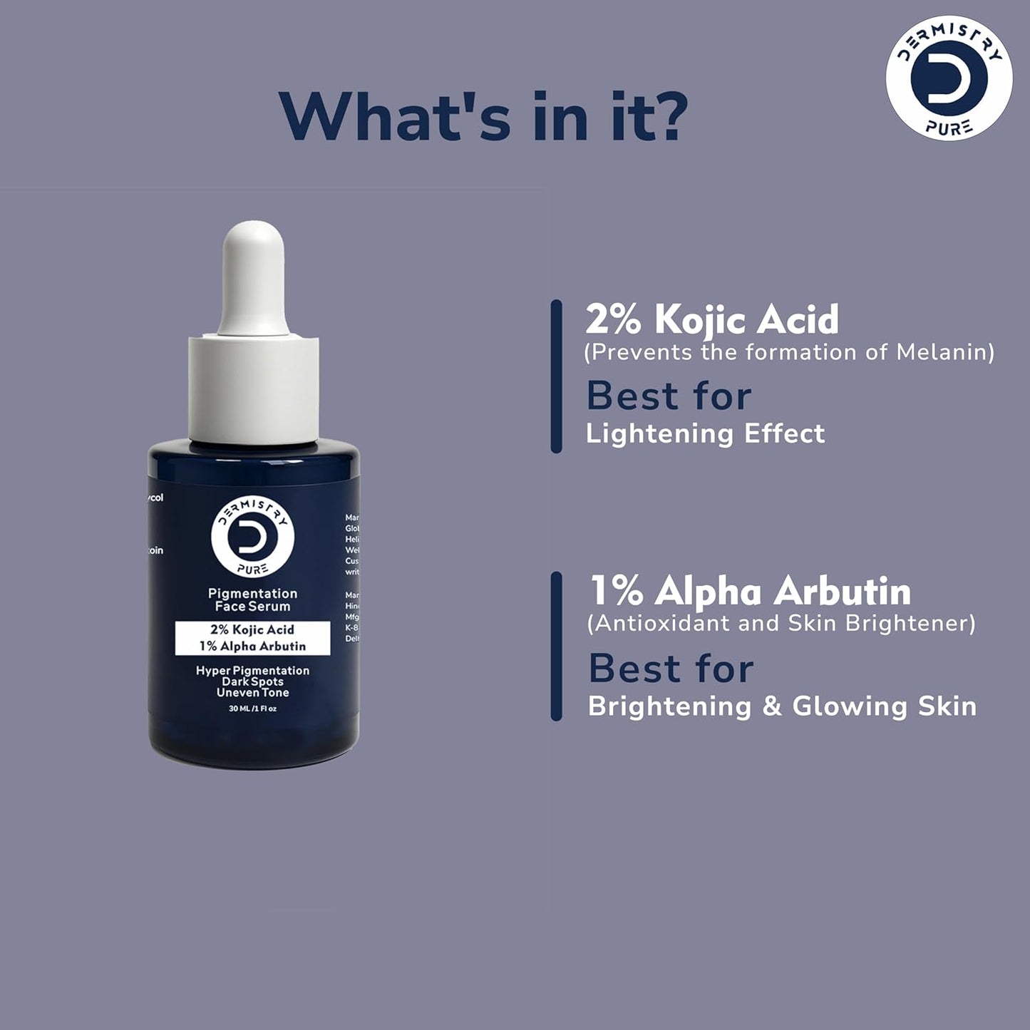 Kojic acid dark spot serum bottle