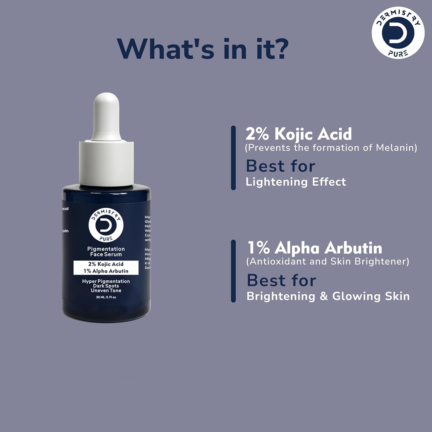 Kojic acid dark spot serum bottle
