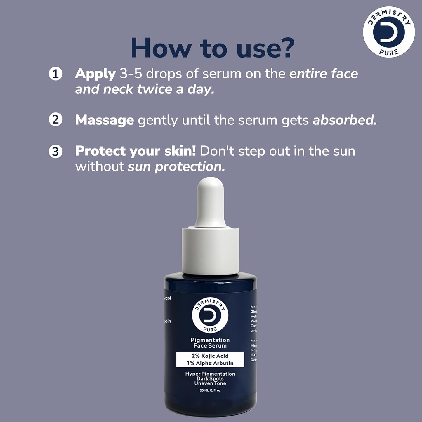 Kojic acid treatment for spots