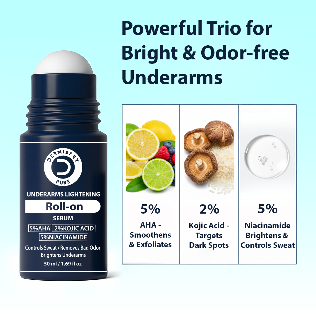 Lightening roll-on for underarms