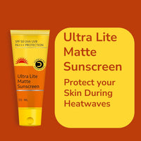 Matte finish sunscreen SPF 50 tube
