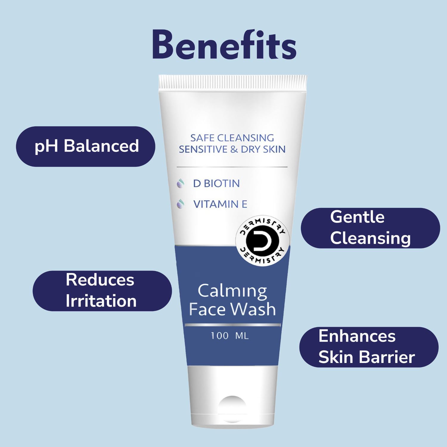 Moisturizing face wash bottle