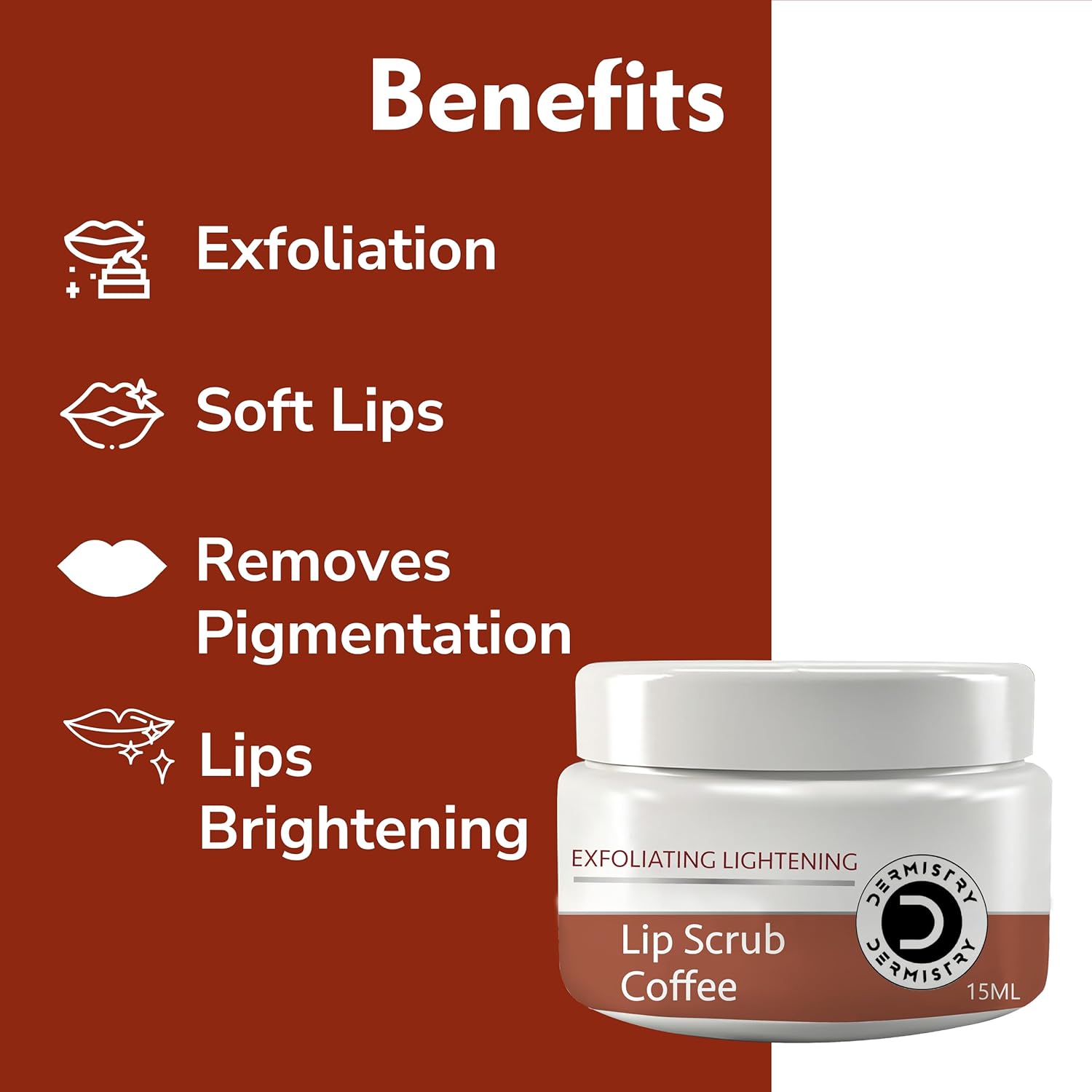 Natural coffee lip exfoliator