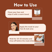 Natural glow face mask application