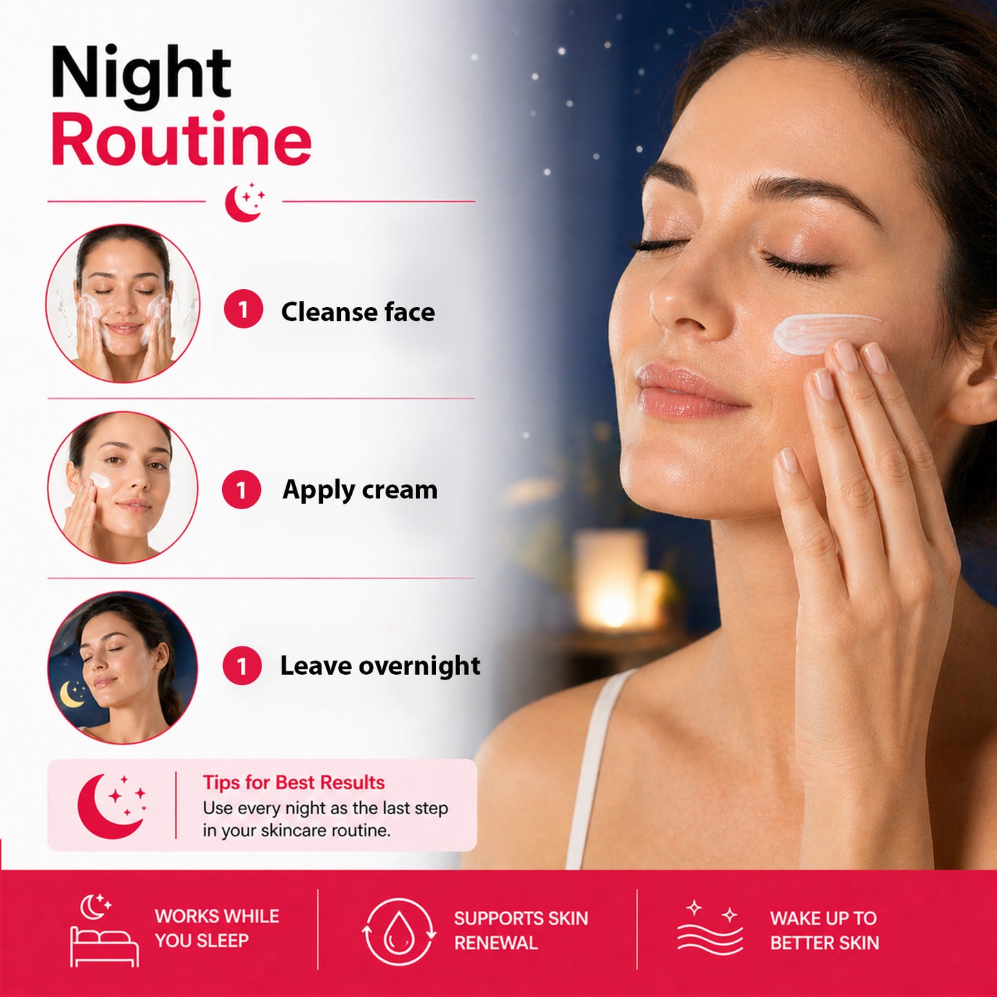 Dermistry Instant Skin Lifting Firming Tightening Retinol Collagen Boost Day Night Anti Aging Face Pack Mask & Night Cream
