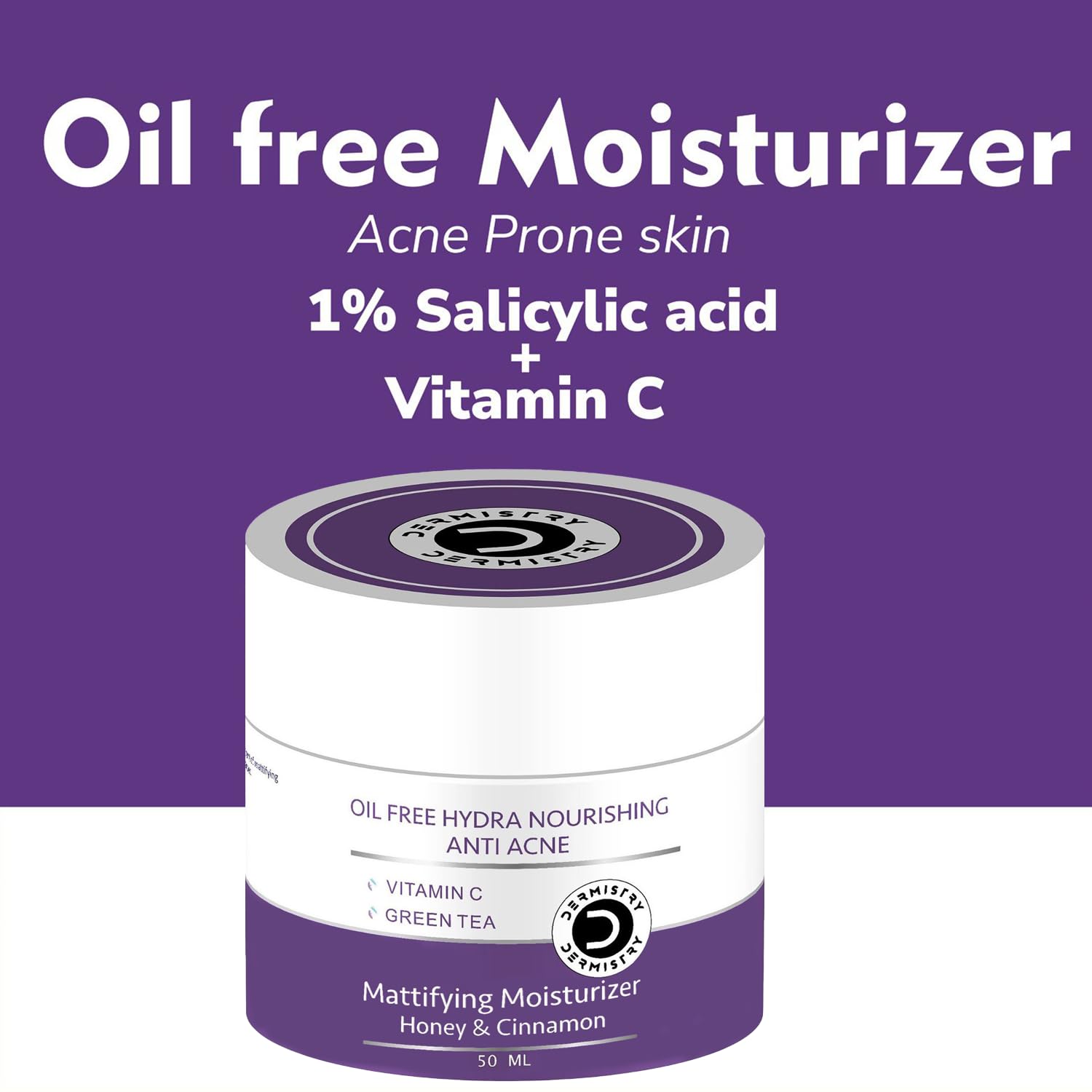 Oil-free face moisturizer jar
