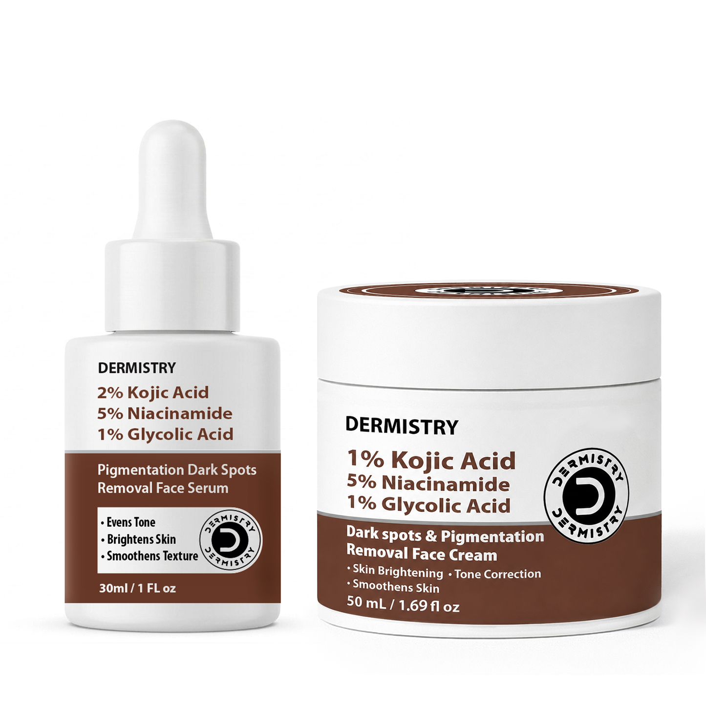 Dermistry Kojic Acid Niacinamide Face Serum & Cream for Pigmentation