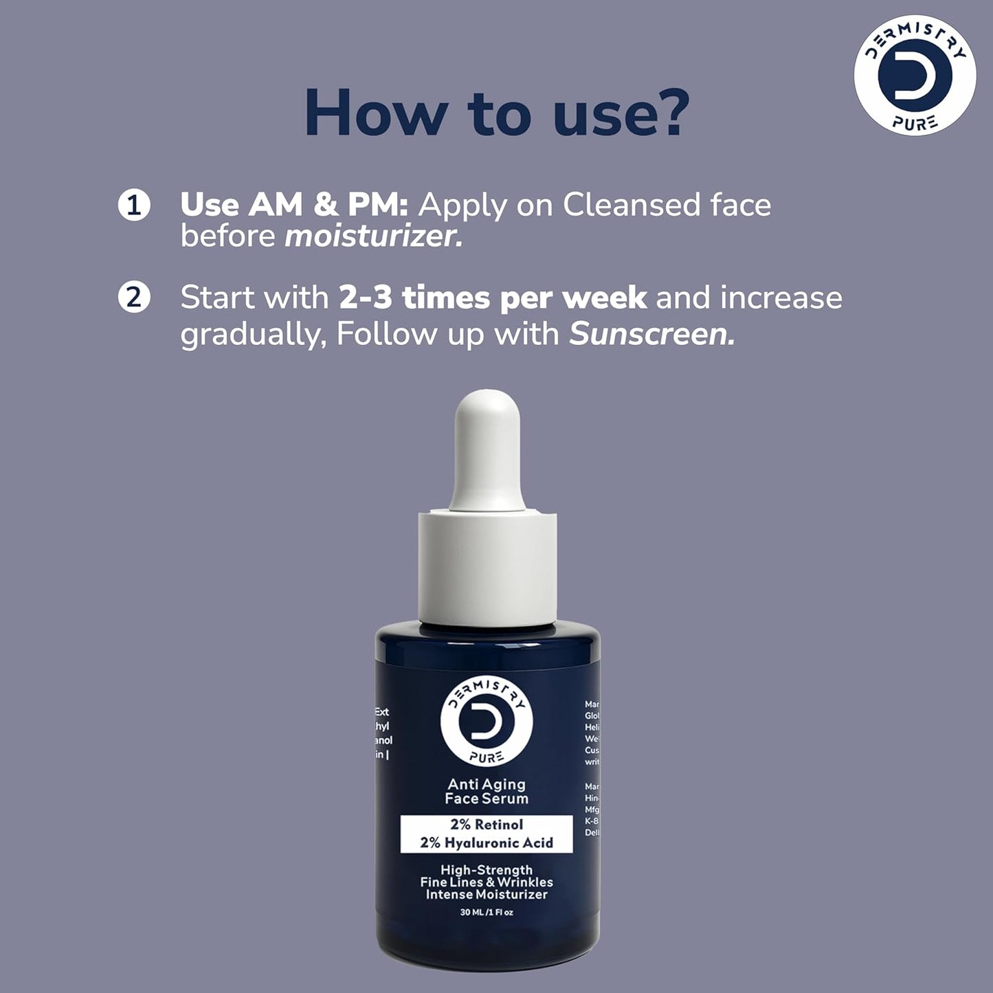 Retinol enriched anti wrinkle cream