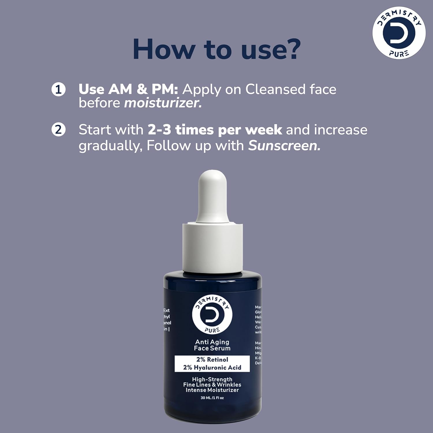 Retinol enriched anti wrinkle cream