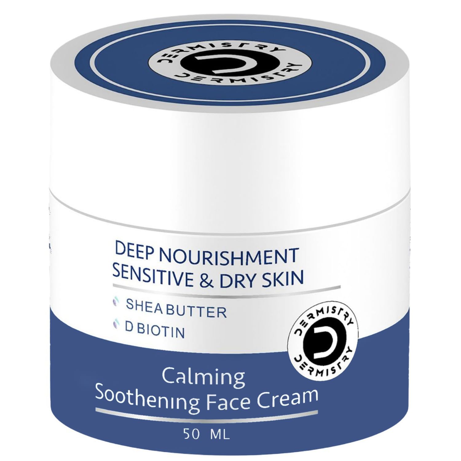 Sensitive skin face moisturizer jar
