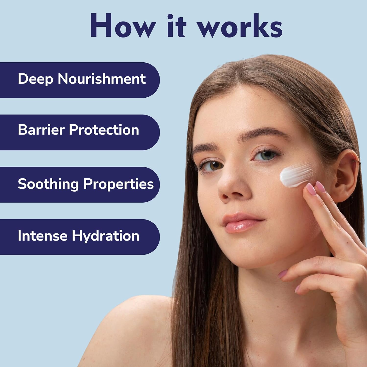 Soothing face cream for dry skin