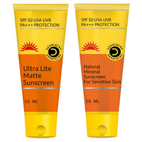 Dermistry Ultra Matte & Natural Mineral & Water Based Oil Free Sunscreen SPF 50 For Sensitive Skin UVA UVB PA+++