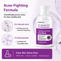 Dermistry 2% Salicylic Acid Open Pores Cleanser Excess Oil Remover Face Wash & Oil Free Water Based Day Night Moisturizer Gel
