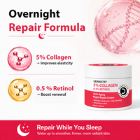 Dermistry Anti Aging Retinol Collagen Skin Firming Lifting Tightening Night Moisturizer Face Cream & 4% Liftis Face Serum