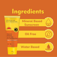 Dermistry Ultra Matte & Natural Mineral & Water Based Oil Free Sunscreen SPF 50 For Sensitive Skin UVA UVB PA+++