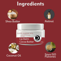 Dermistry Plumping Nourishing SPF10 Lip Balm Cocoa Butter & Strawberry for Dry Dark Chapped Lips