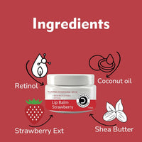 Dermistry Plumping Nourishing SPF10 Lip Balm Cocoa Butter & Strawberry for Dry Dark Chapped Lips
