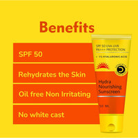 Dermistry Ultra Lite Matte Oil Free Water Based & 1% Hyaluronic Sunscreen SPF 50 For Oily Acne Prone, Dry & Combination Skin